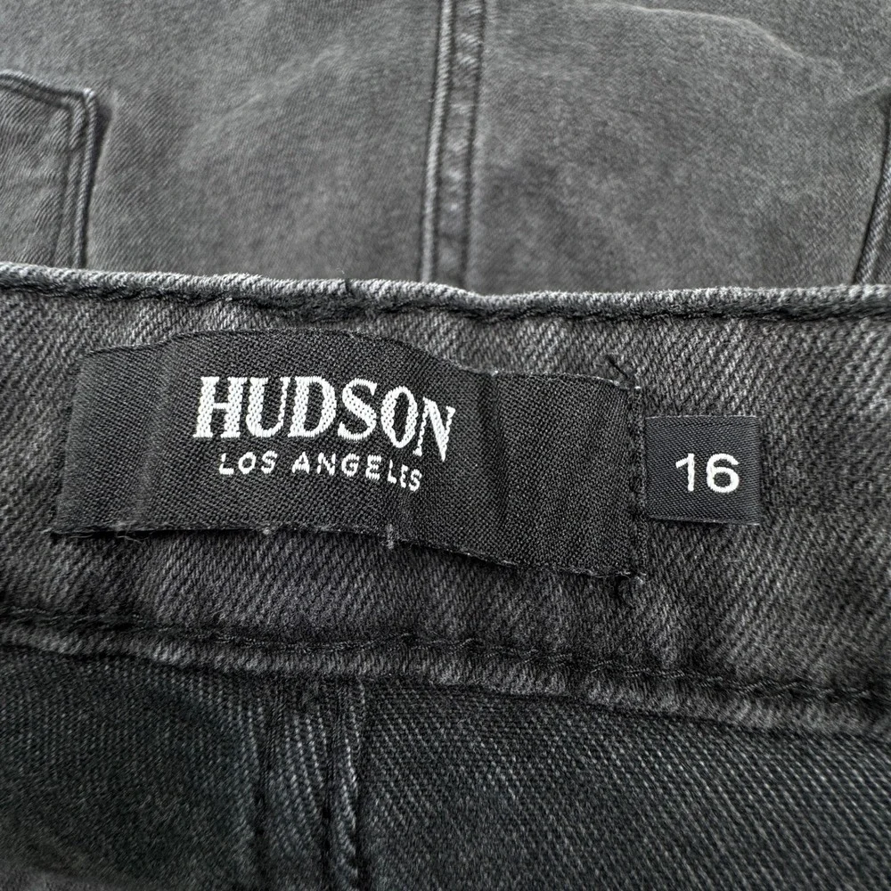 Hudson Women's Jeans Washed Black Size 16 Five Pocket Stretch Denim Pants